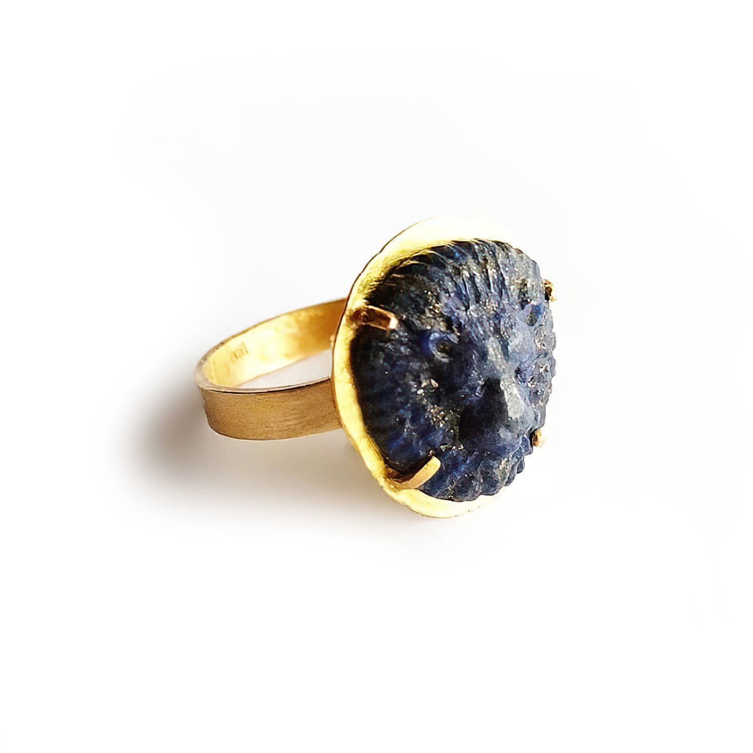 18K Lapis Lazuli Lion Intaglio Ring