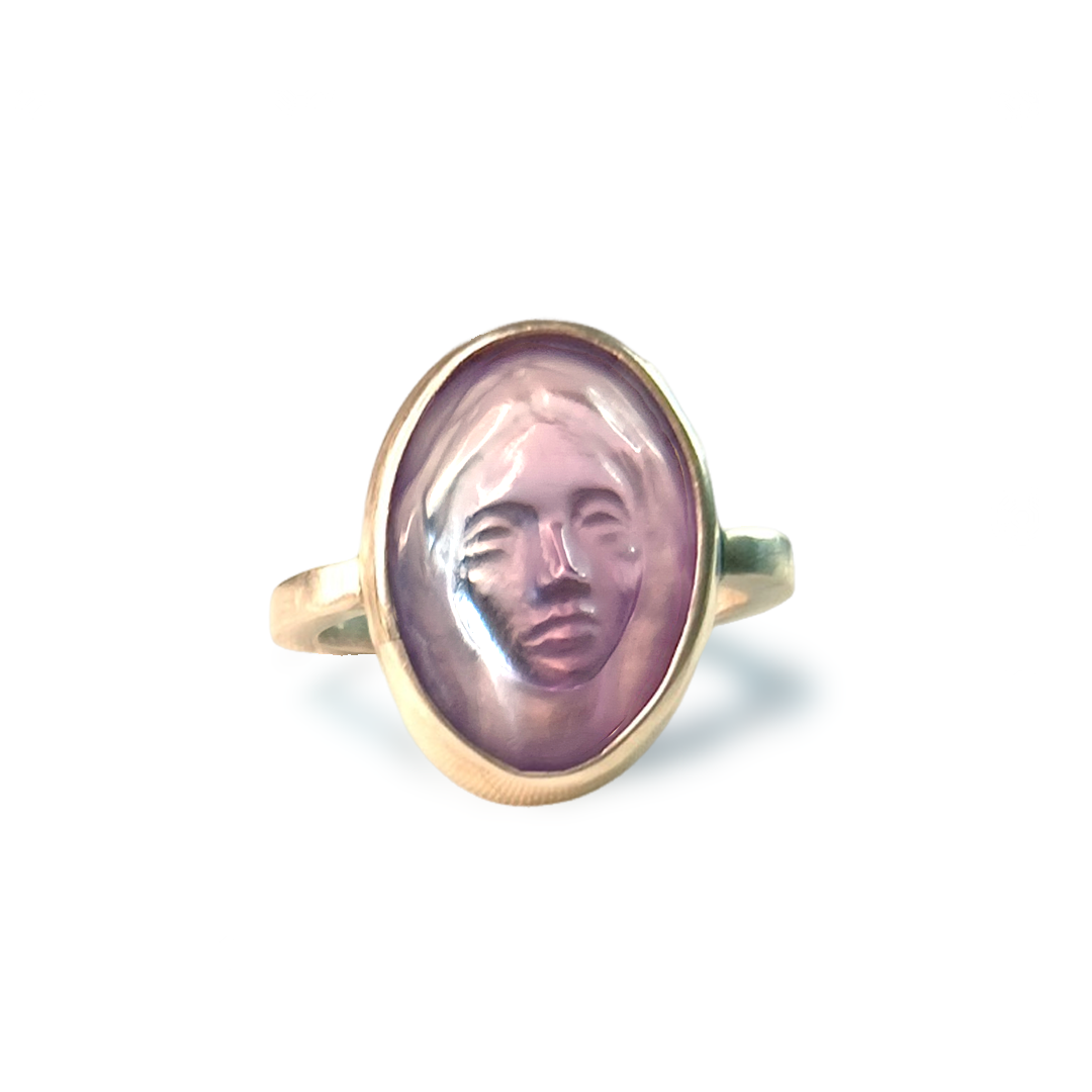 Amethyst Portrait Ring