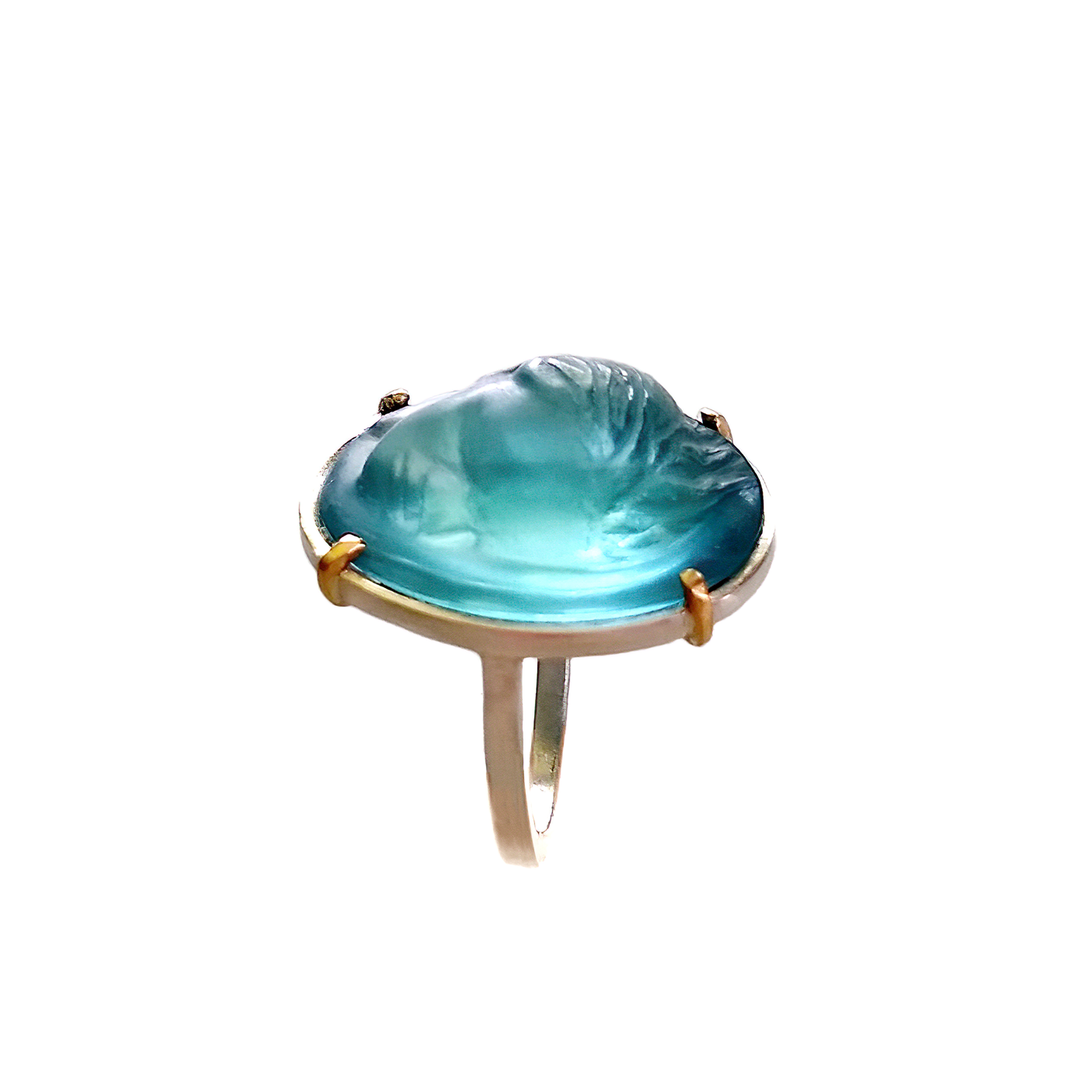 Face in Water Intaglio Ring