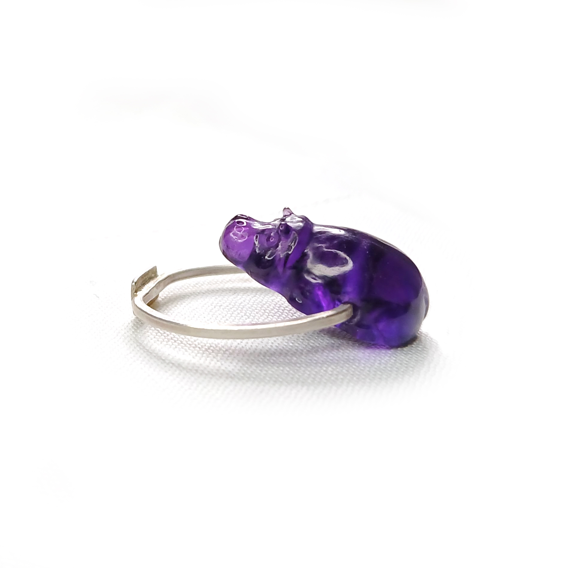 Intaglio Hippopotamus Ring