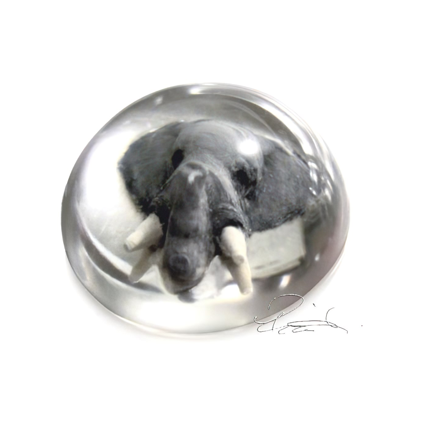 Reverse Intaglio Elephant