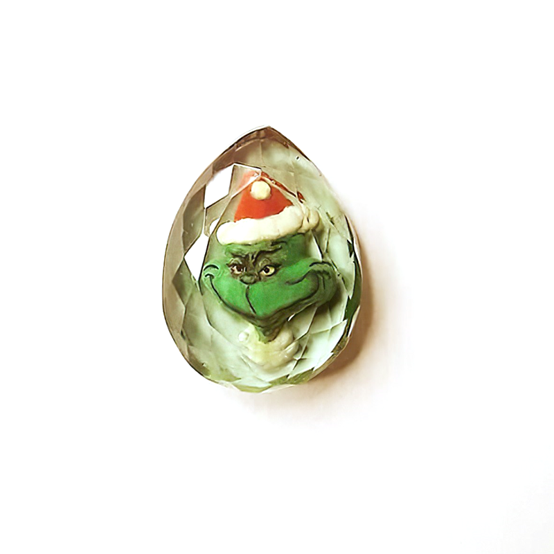 Grinch Reverse Intaglio Pendant