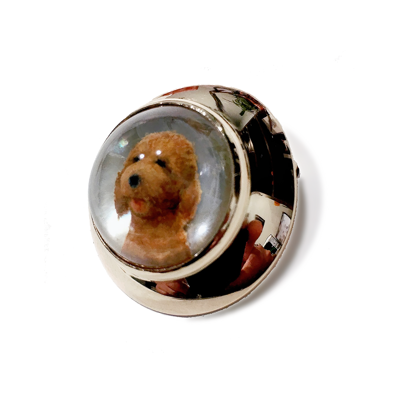 Puppy Reverse Intaglio Brooch